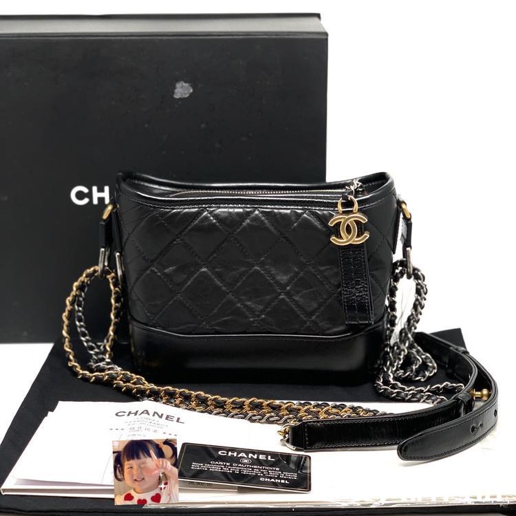 Chanel香奈儿 黑金大全套流浪包小号 大全套99🆕 Chanel 经典黑色全皮 小号流浪包 包型挺括 ，专柜一直在涨价📈💰现货好价2万多🉐️